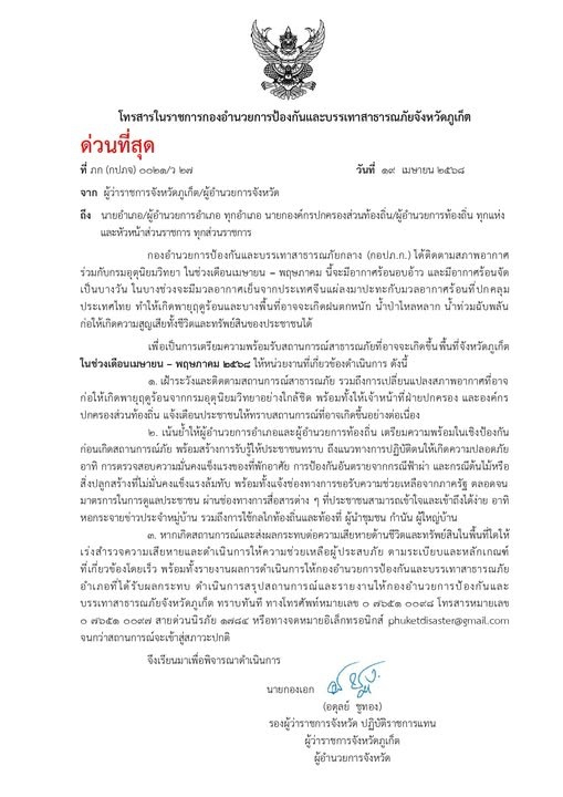 กรมอุตุนิยมวิทยาคาดการณ์