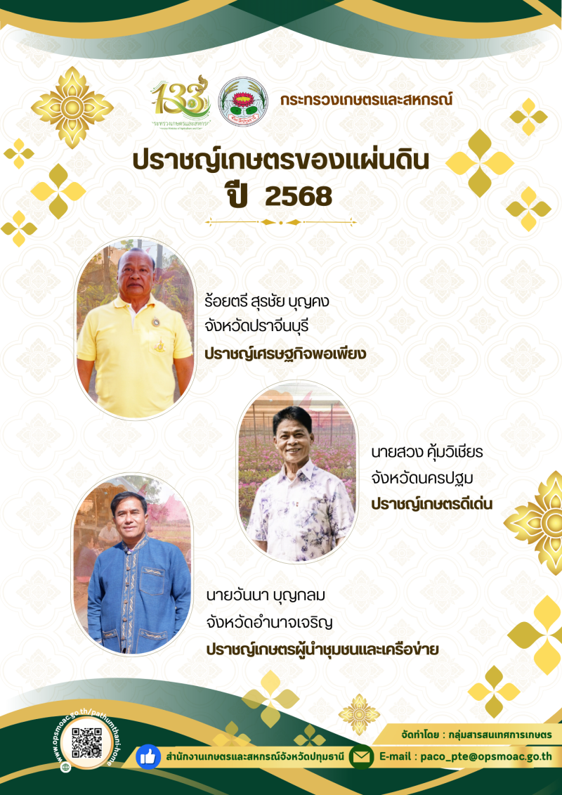 ปราชญ์เกษตรของแผ่นดิน ประจำปี พ.ศ. 2568
