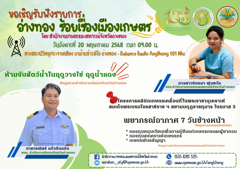 สำนักงานเกษตรและสหกรณ์จังหวัดอ่างทอง