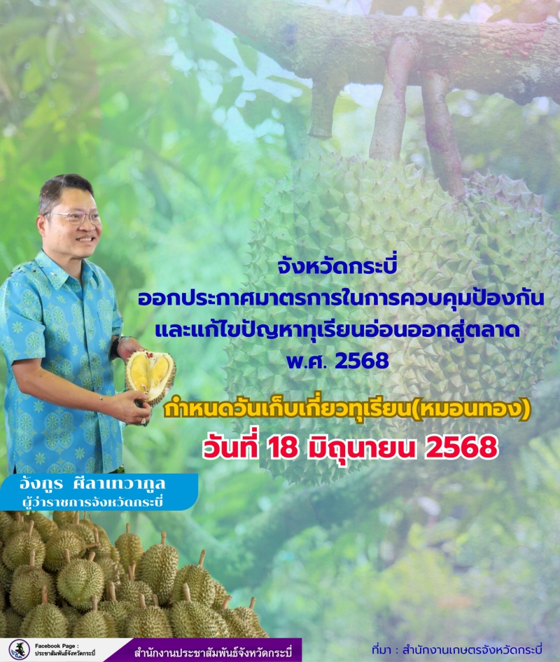 ประกาศจังหวัดกระบี่