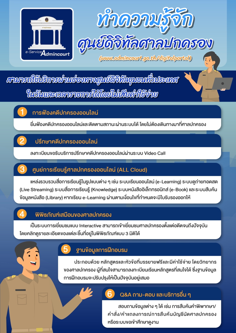 เเนะนำช่องทางการเข้าถึงการบริการของศาลปกครองผ่านศูนย์ดิจิทัลชุมชน