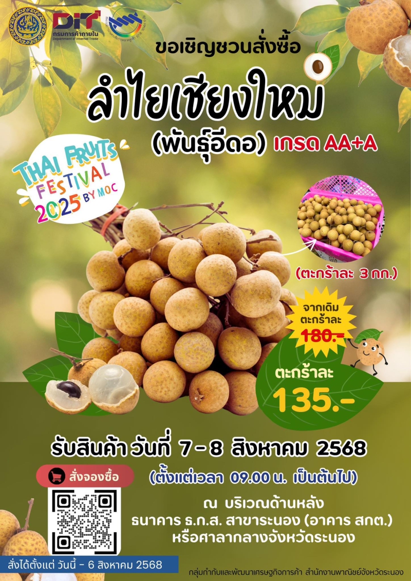 ลำไยเชียงใหม่(พันธุ์อีดอ)เกรด