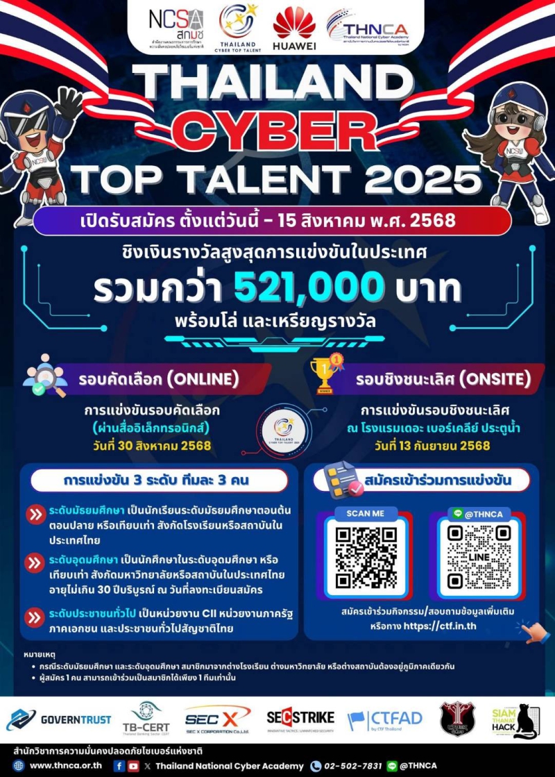กิจกรรมการแข่งขัน Thailand Cyber Top Talent 2025