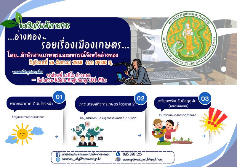 สำนักงานเกษตรและสหกรณ์จังหวัดอ่างทอง