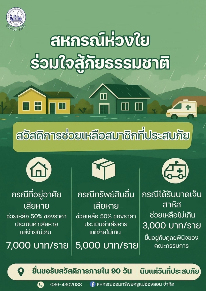 สหกรณ์ห่วยใยร่วมใจสู้ภัยธรรมชาติ