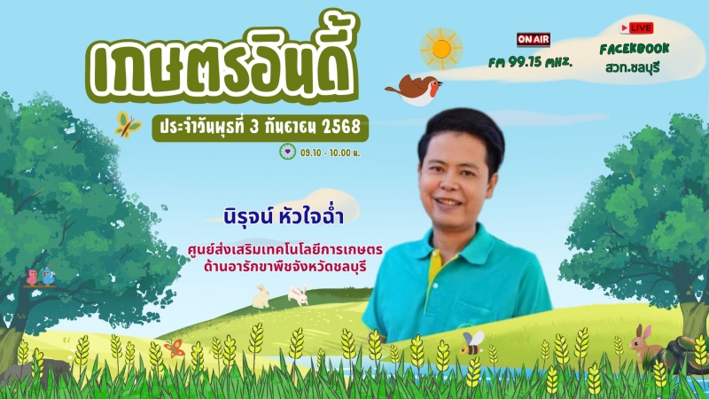 รายการเกษตรอินดี้ ประจำวันพุธที่ 3 กันยายน 2568