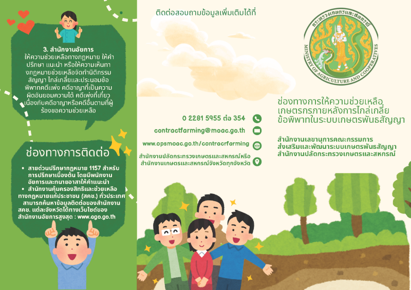 ประชาสัมพันธ์แนวทางการช่วยเหลือเกษตรกร