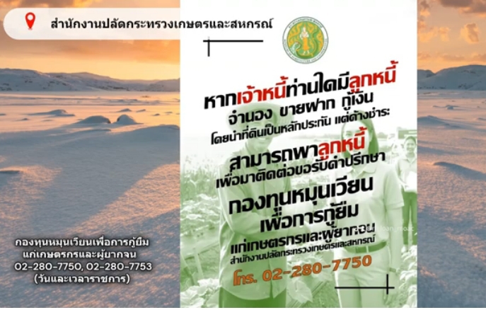 กองทุนหมุนเวียนเพื่อการกู้ยืมแก่เกษตรกรและผู้ยากจน