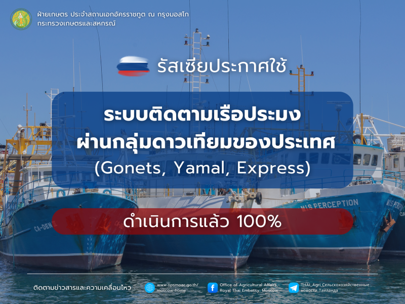 รัสเซียกำหนดให้ใช้ระบบดาวเทียมของประเทศในเรือประมง