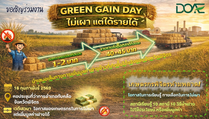 ขอเชิญร่วมงานGreenGainDayสร้างการเรียนรู้และสร้างแรงจูงใจ