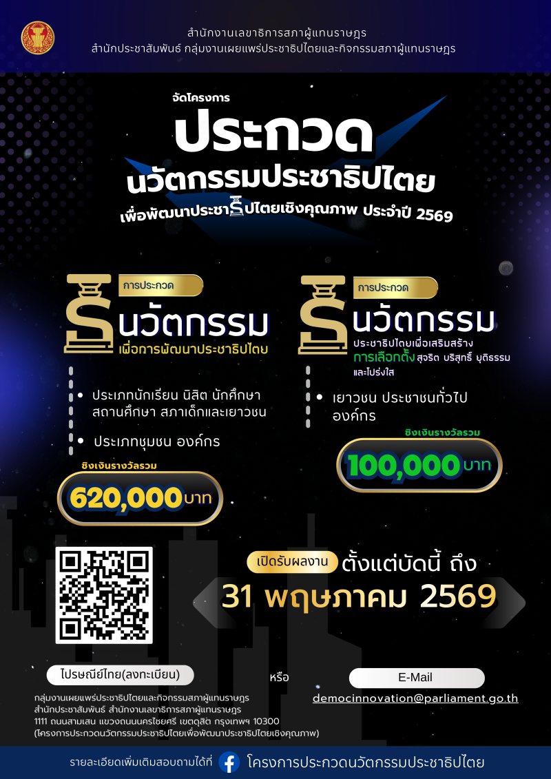 โครงการประกวดนวัตกรรมประชาธิปไตยเพื่อพัฒนาประชาธิปไตยเชิงคุณภาพ