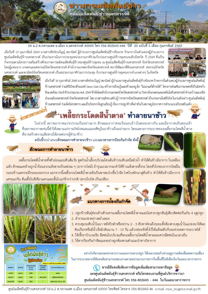 ข่าวสารเมล็ดพันธุ์ข้าว