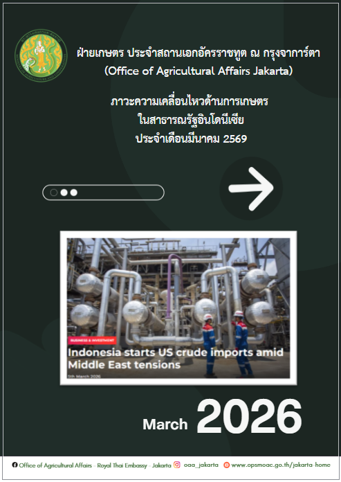 ภาวะความเคลื่อนไหวทางด้านการเกษตรในสาธารณรัฐอินโดนีเซีย