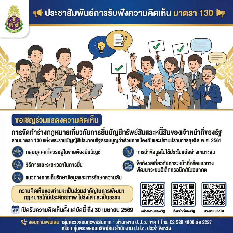 ประชาสัมพันธ์การรับฟังความคิดเห็น