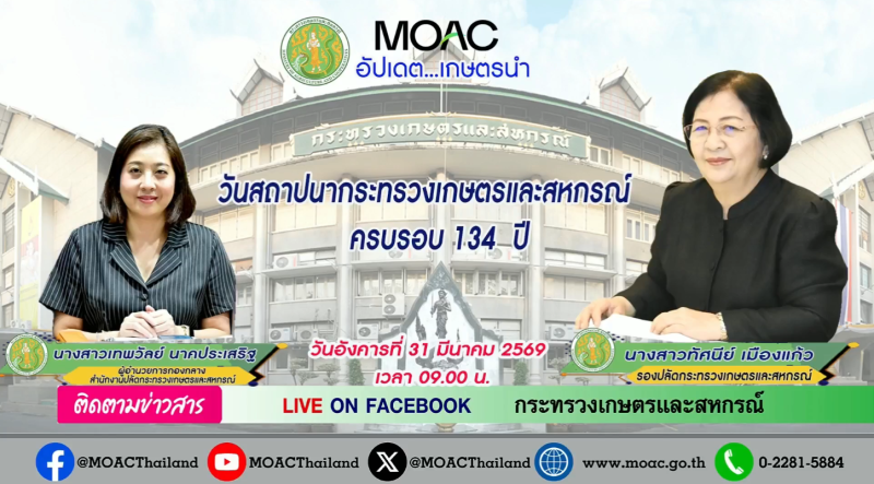 รายการอัปเดตเกษตรนำเรื่อง:วันสถาปนากระทรวงเกษตรและสหกรณ์
