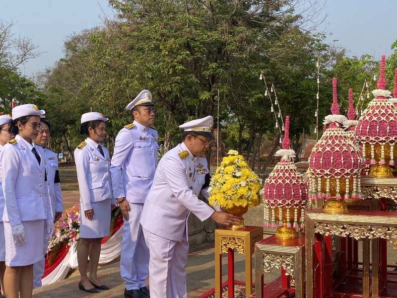 ร่วมพิธีสักการะและพิธีบวงสรวงดวงวิญญาณสมเด็จพระรามาธิบดีที่