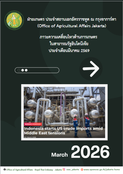 ภาวะความเคลื่อนไหวทางด้านการเกษตรในสาธารณรัฐอินโดนีเซีย