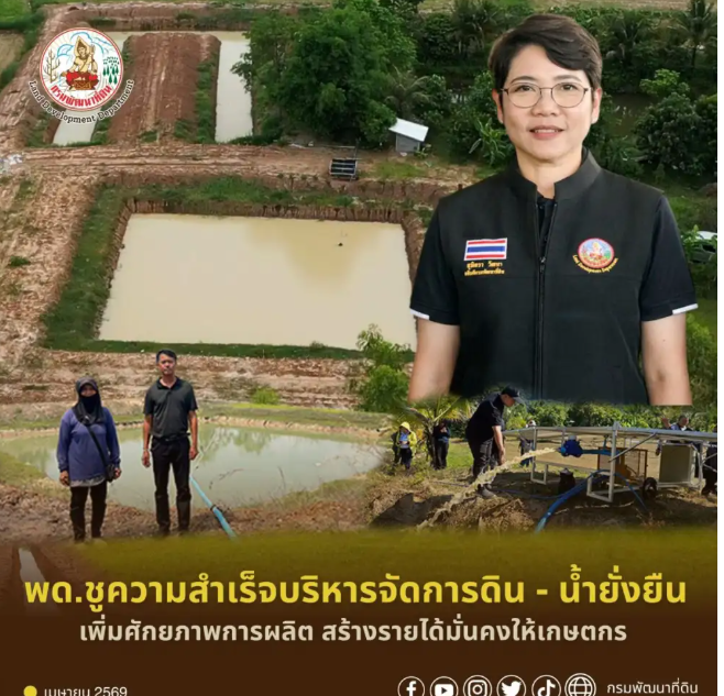 พด.ชูความสำเร็จโครงการบริหารจัดการดิน-น้ำยั่งยืน