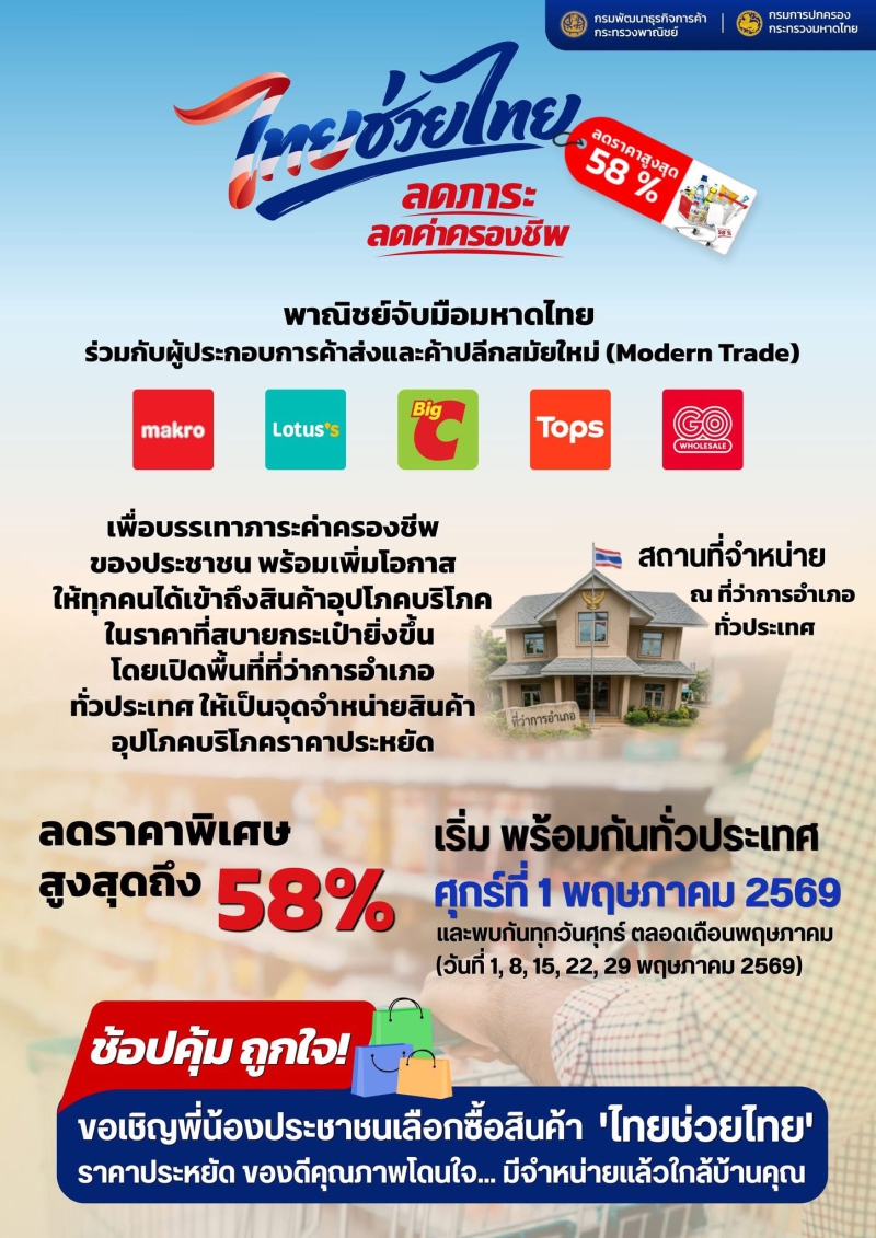 ประชาสัมพันธ์ซื้อสินค้าไทยช่วยไทย