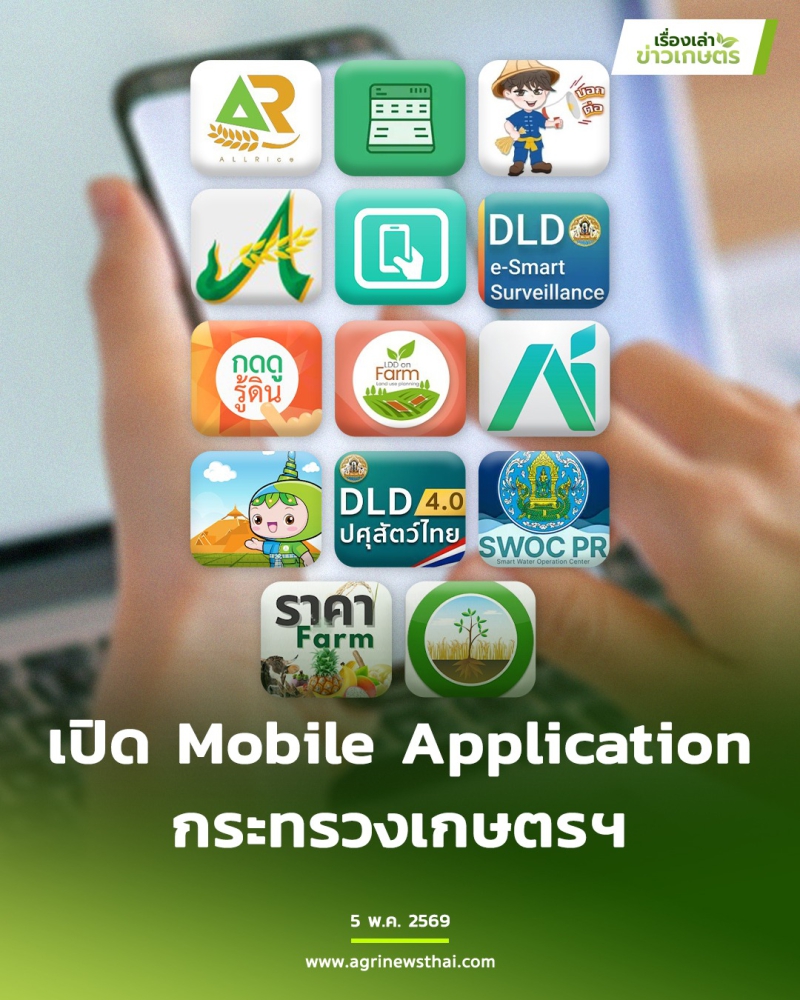 เปิด Mobile Application ในกระทรวงเกษตรและสหกรณ์