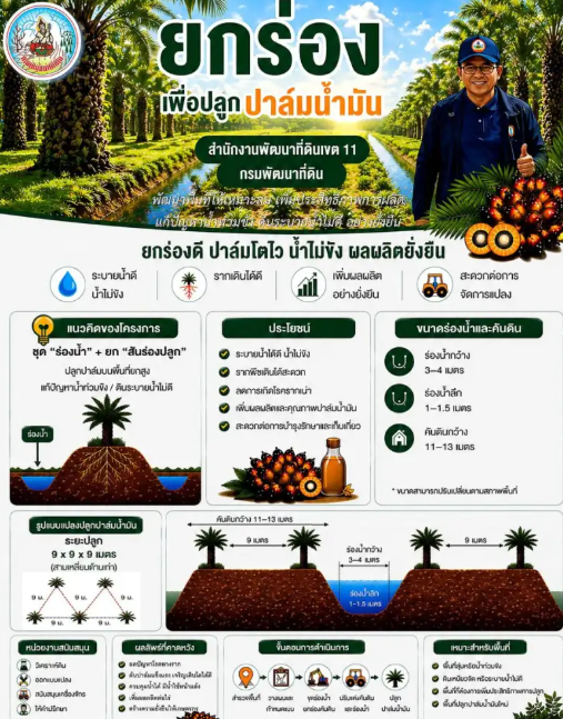 กรมพัฒนาที่ดินแนะปลูกปาล์มให้ปัง!