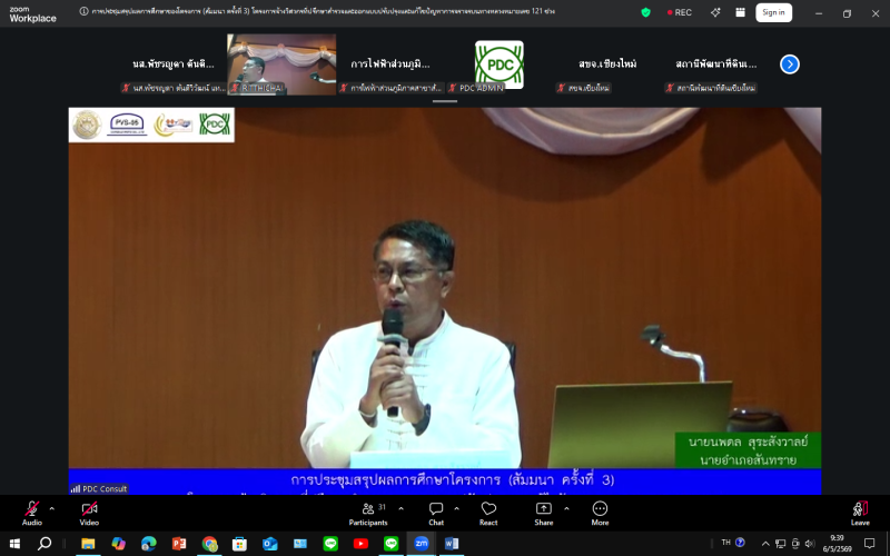 ารประชุมสรุปผลการศึกษาโครงการ