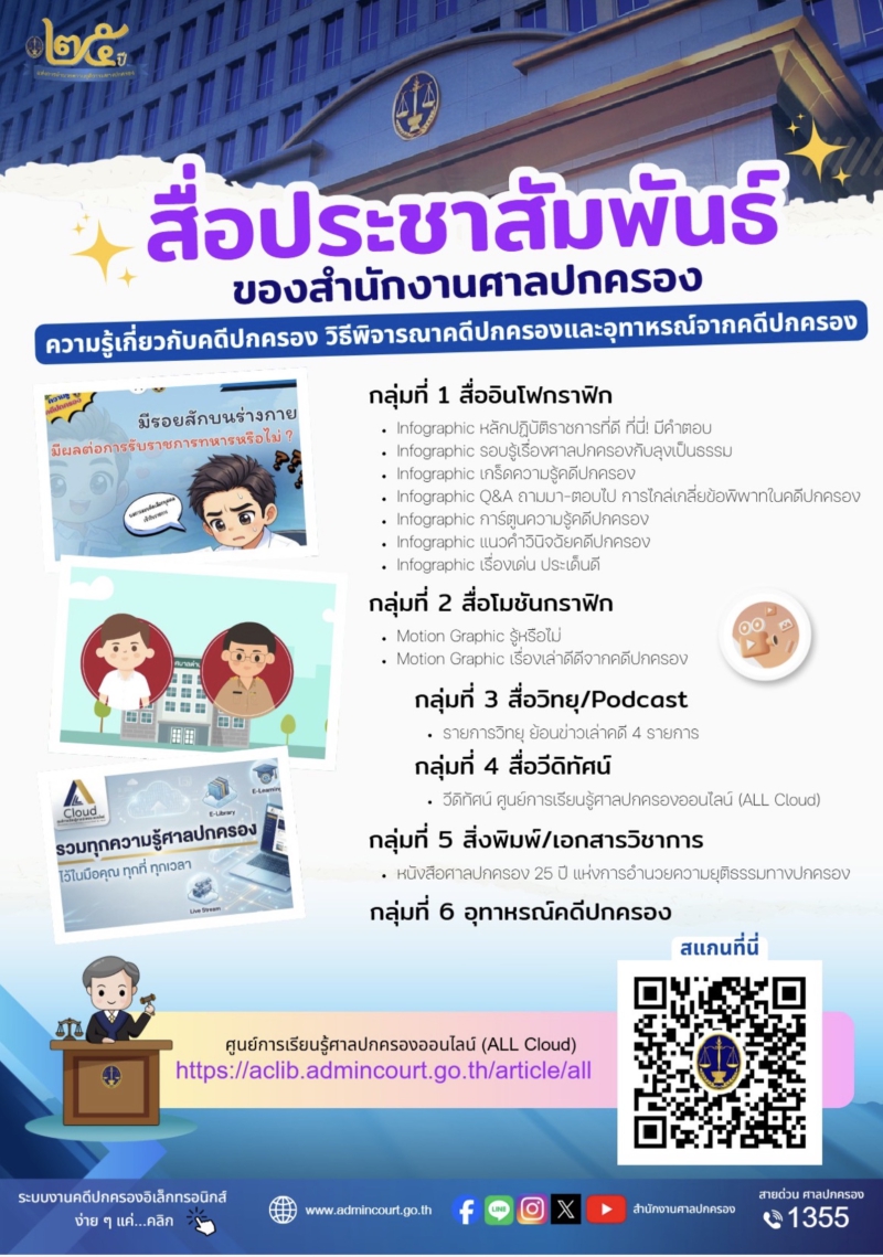 ประชาสัมพันธ์ความรู้เกี่ยวกับคดีปกครอง
