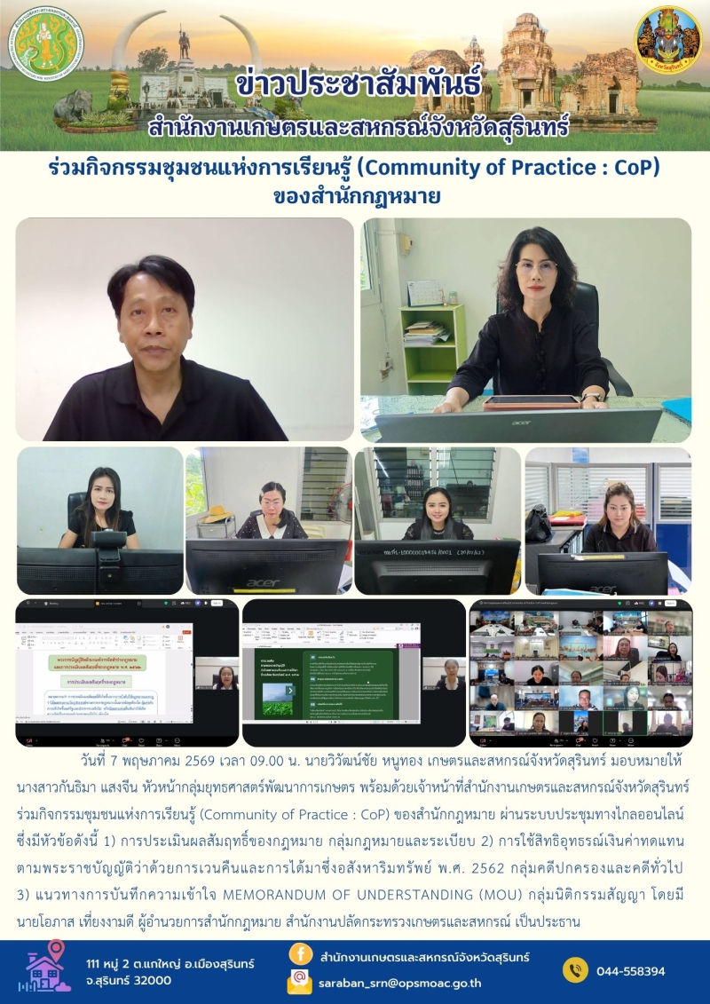 ร่วมกิจกรรมชุมชนแห่งการเรียนรู้