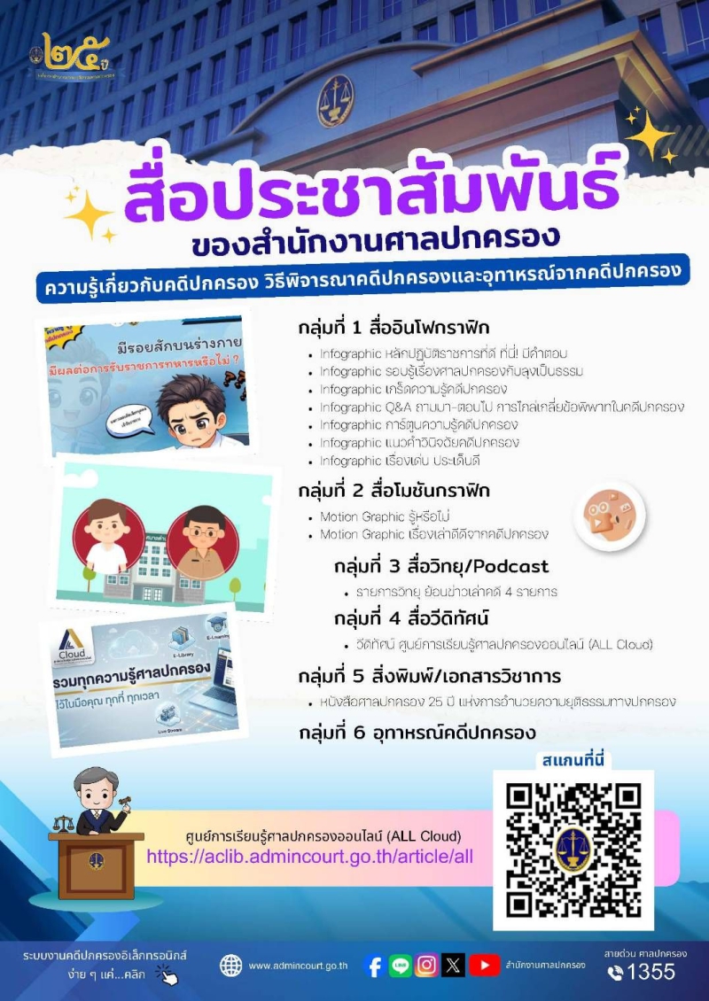 ประชาสัมพันธ์ความรู้เกี่ยวกับคดีปกครอง