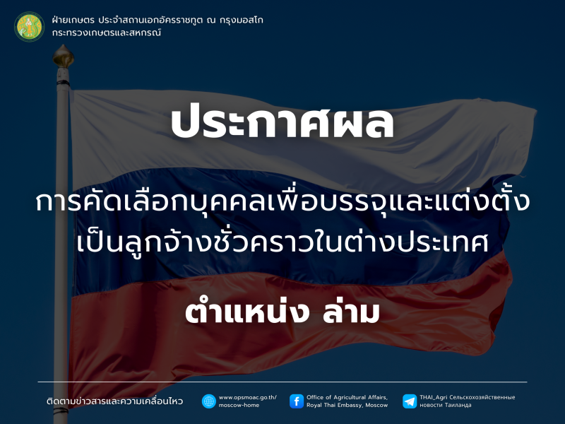 ประกาศผลการคัดเลือกบุคคล