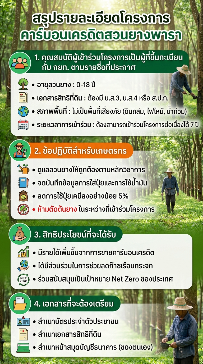 คาร์บอนเครดิต ในสวนยางพารา
