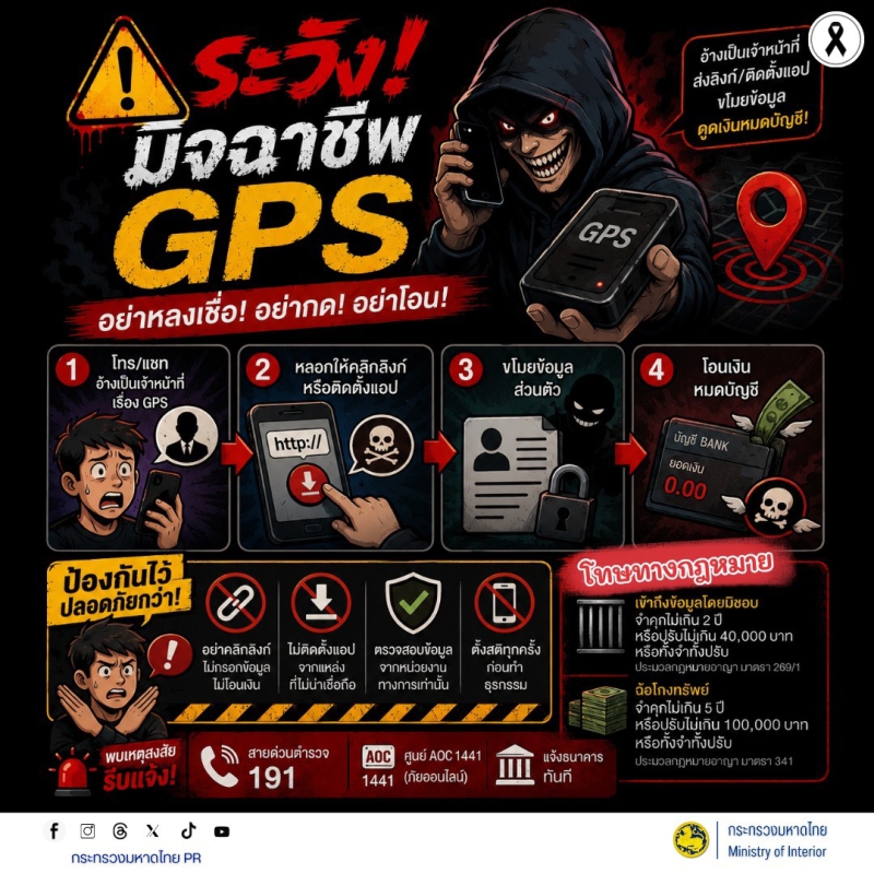ระวัง มิจฉาชีพ GPS