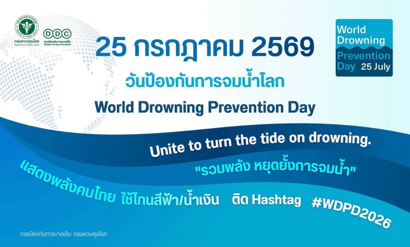 25 กรกฎาคมนี้ วันป้องกันการจมน้ำโลก (World Drowning Prevention Day)