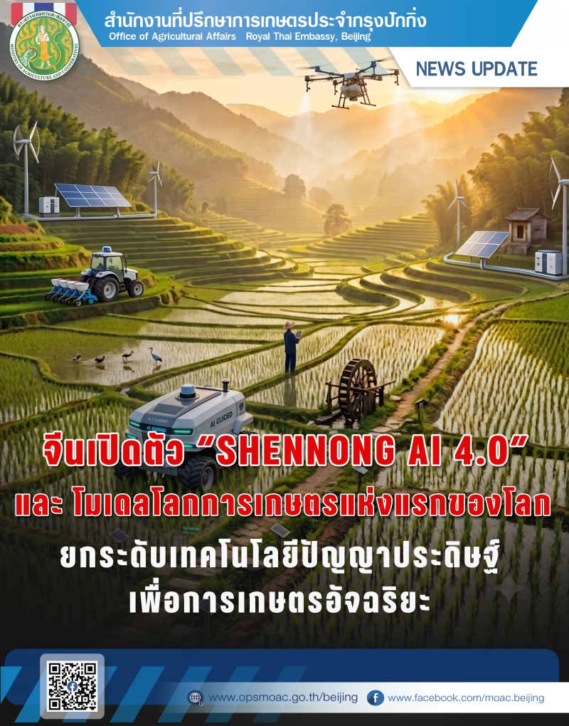 จีนเปิดตัว“ShennongAI4.0”และโมเดลโลกการเกษตรแห่งแรกของโลก