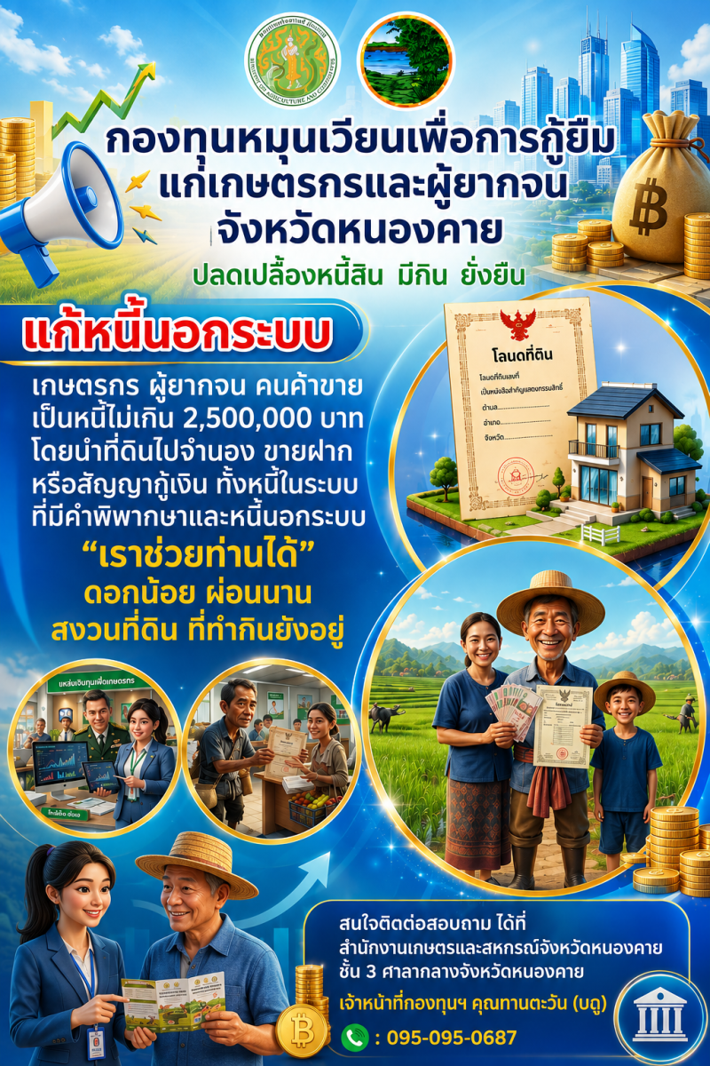 แก้หนี้นอกระบบ เกษตรกร ผู้ยากจน คนค้าขาย ที่เป็นหนี้
