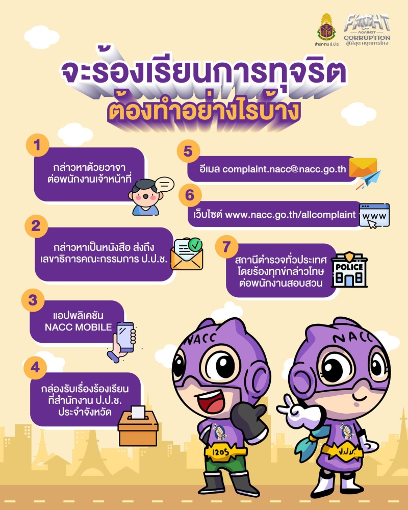 เห็นการทุจริต อย่านิ่งเฉย! ร่วมเป็นพลังต้านโกง