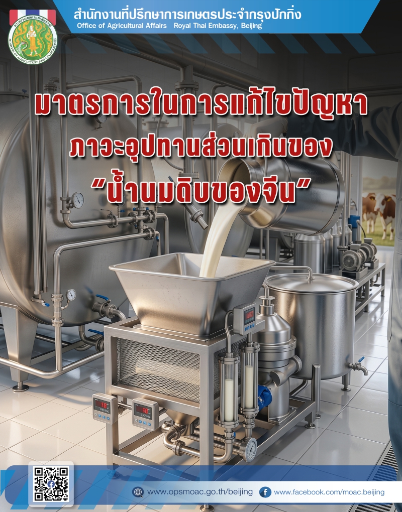 มาตรการในการแก้ไขปัญหาภาวะอุปทานส่วนเกินของน้ำนมดิบของจีน