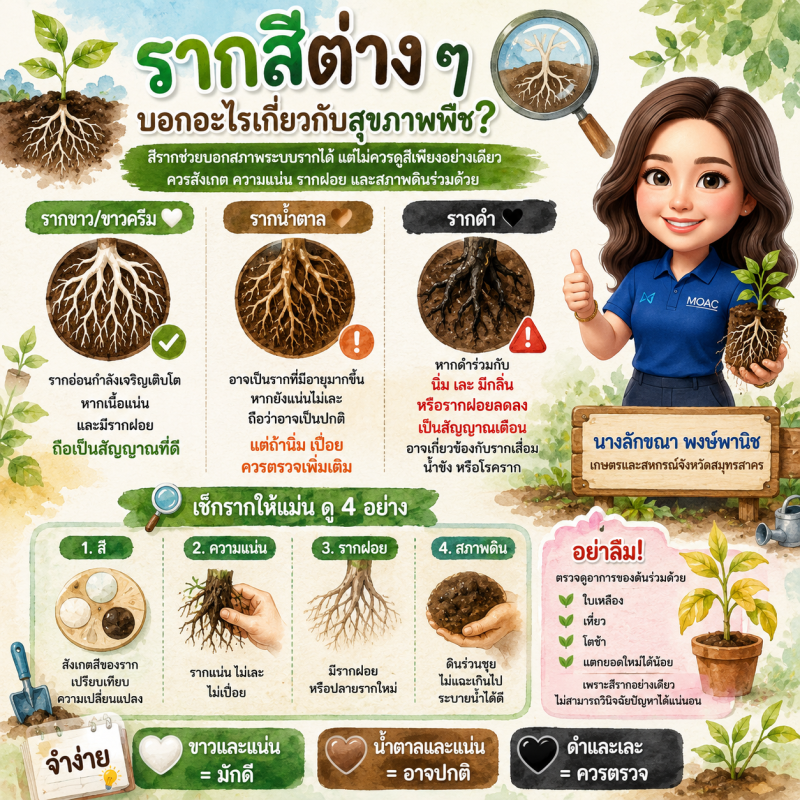รากสีต่าง ๆ บอกอะไรเกี่ยวกับสุขภาพพืช ?