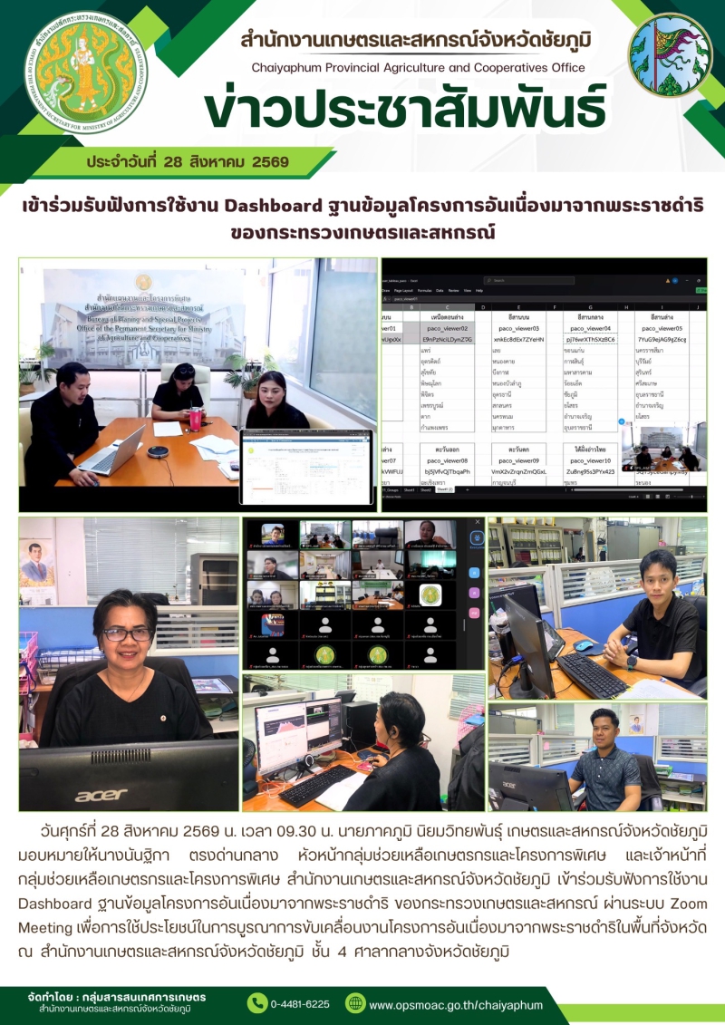 เข้าร่วมรับฟังการใช้งาน