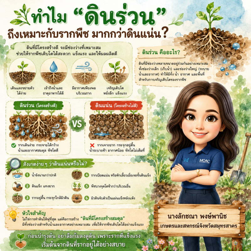 ทำไม “ดินร่วน” ถึงเหมาะกับรากพืชมากกว่าดินแน่น ?