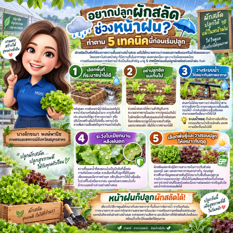 อยากปลูกผักสลัดช่วงหน้าฝน