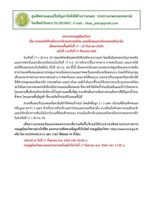 ประกาศกรมอุตุนิยมวิทยา