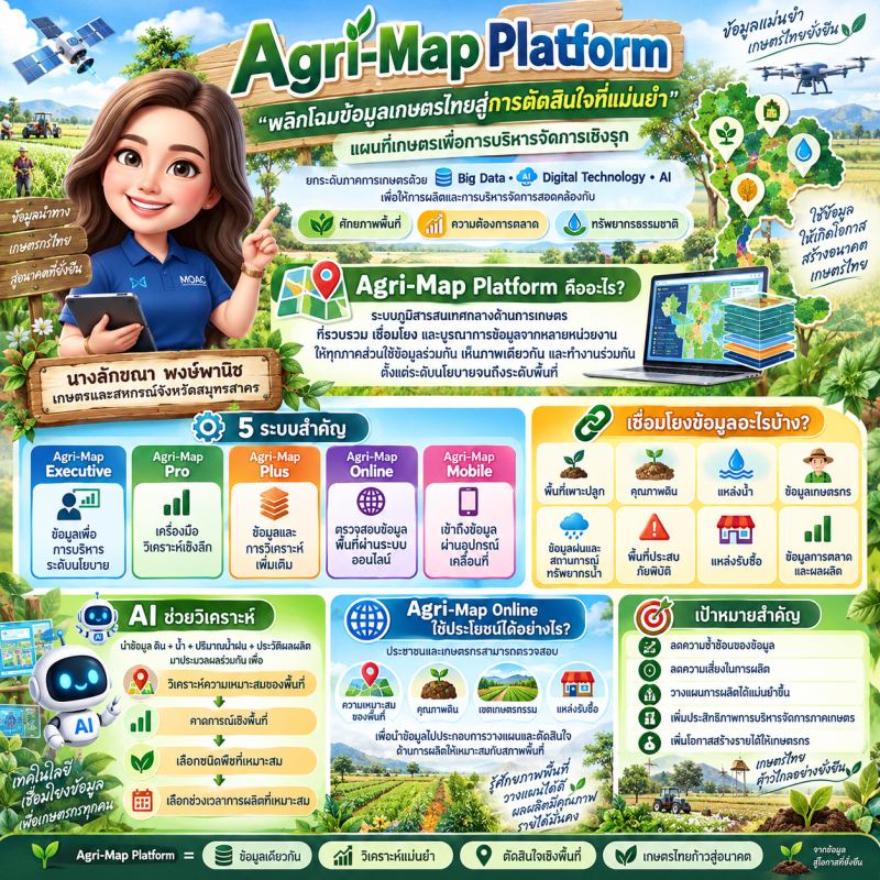 Agri-MapPlatform“พลิกโฉมข้อมูลเกษตรไทยสู่การตัดสินใจที่แม่นยำ”