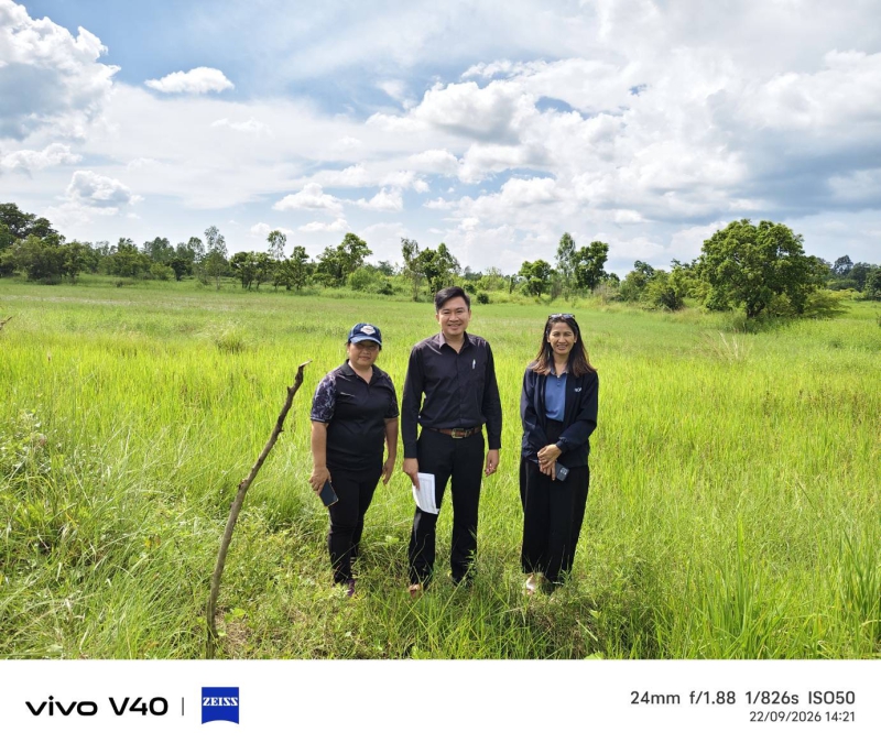 สนง.กษ.อำนาจเจริญลงพื้นที่สำรวจพื้นที่การเกษตรที่ได้รับผลกระทบจากอุทกภัยปี