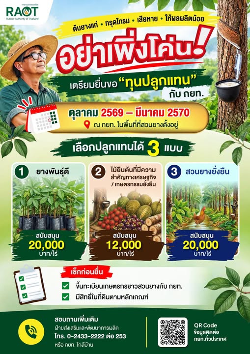 ใกล้เปิดแล้ว “ทุนปลูกแทน” ปี 2570