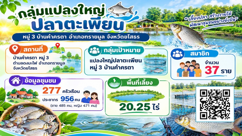 สรุปภาพรวมกลุ่มแปลงใหญ่ปลาตะเพียน