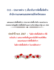 ประกาศต่างๆเกี่ยวกับการจัดซื้อจัดจ้าง