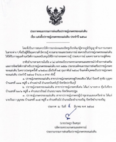 ประกาศคณะกรรมการส่งเสริมปราชญ์เกษตรของแผ่นดิน