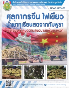 จีนไฟเขียวนำเข้าทุเรียนสดจากกัมพูชา