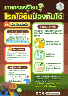 เกษตรกรรู้ไหม โรคไข้ดินป้องกันได้